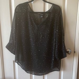 Torrid Black Sheer Top